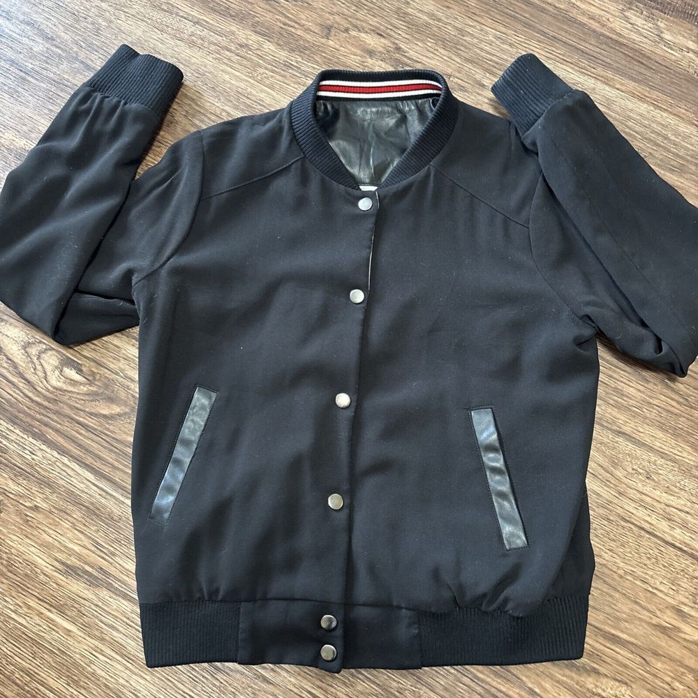 Olivia Culpo x Le Tote Collab Reversible‎ Floral Black Bomber Jacket Size XS - Picture 6 of 11